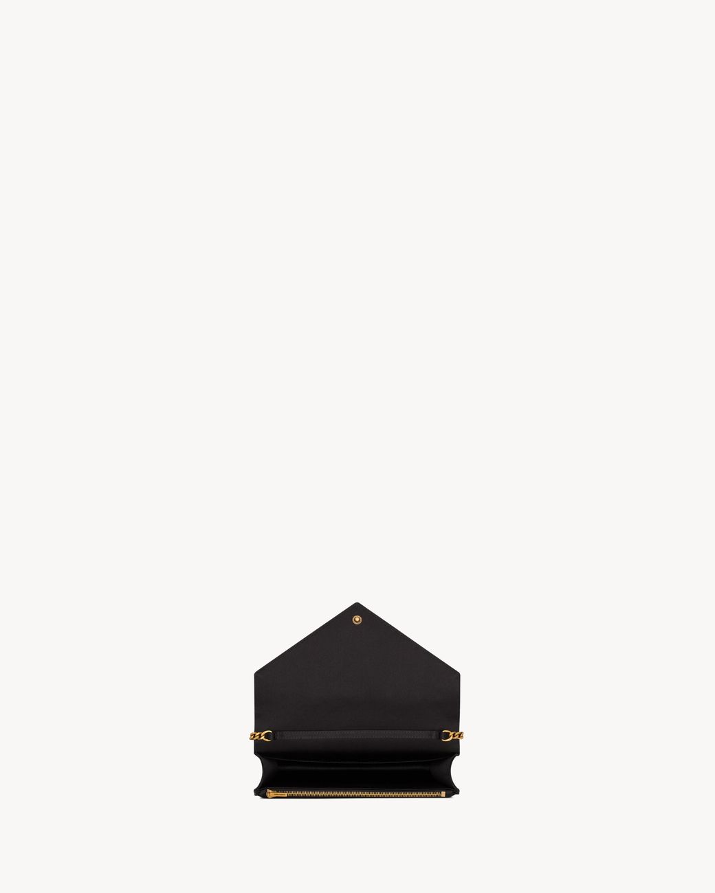 Saint Laurent White Paris Chain Wallet
