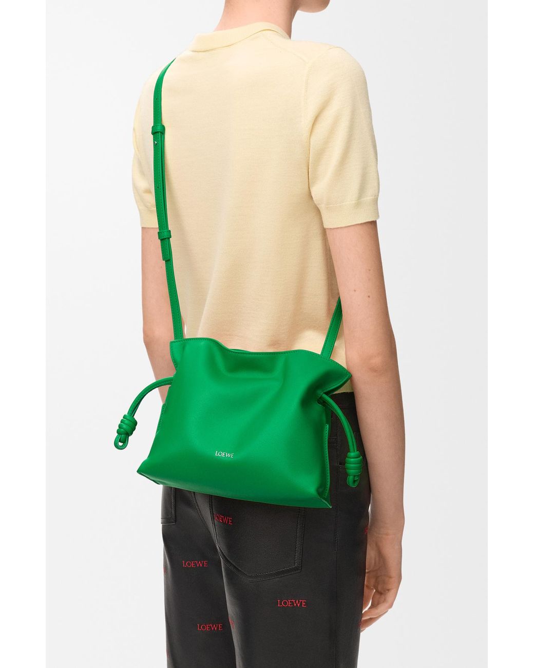 Loewe Green Drawstring Shoulder Bag