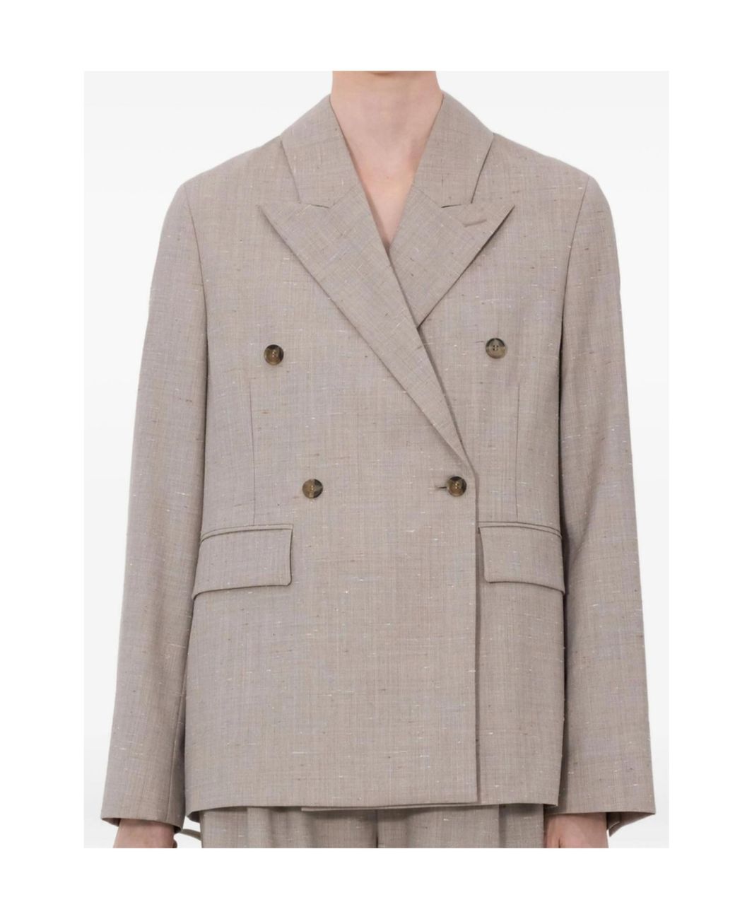 Loulou de Saison Gray Norma Double-Breasted Blazer