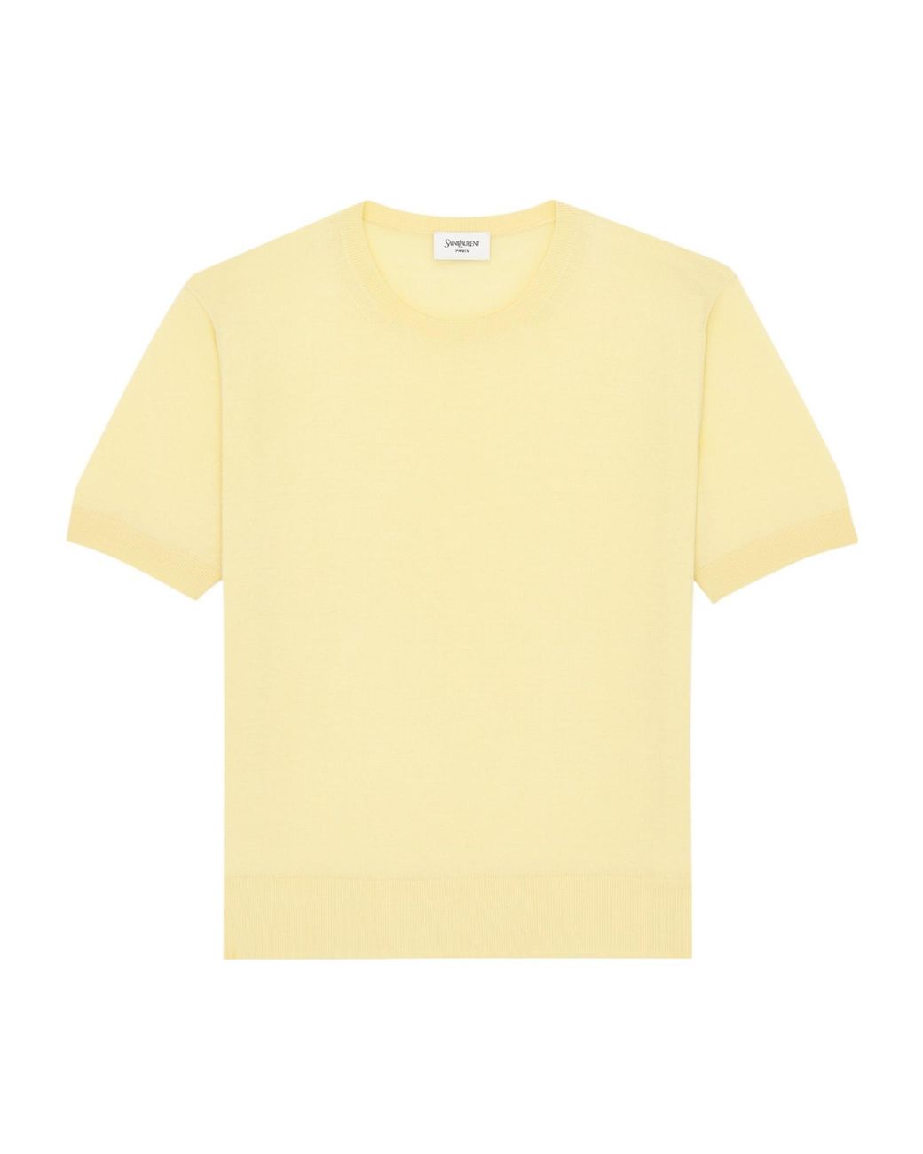 Saint Laurent Yellow Short-Sleeve Sweater