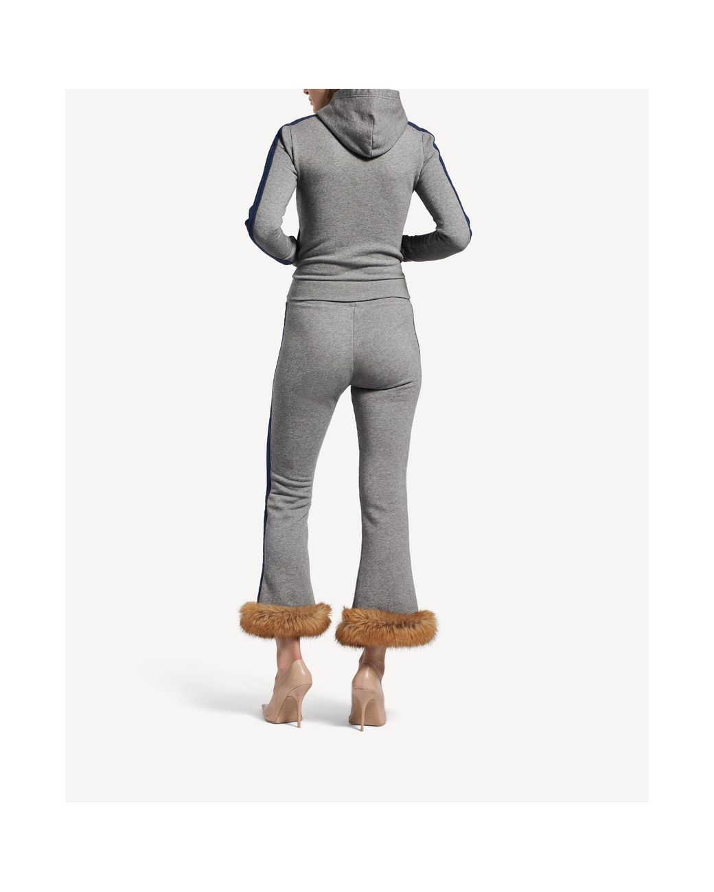 Balenciaga Blue Lion Flared Capri Sweatpants