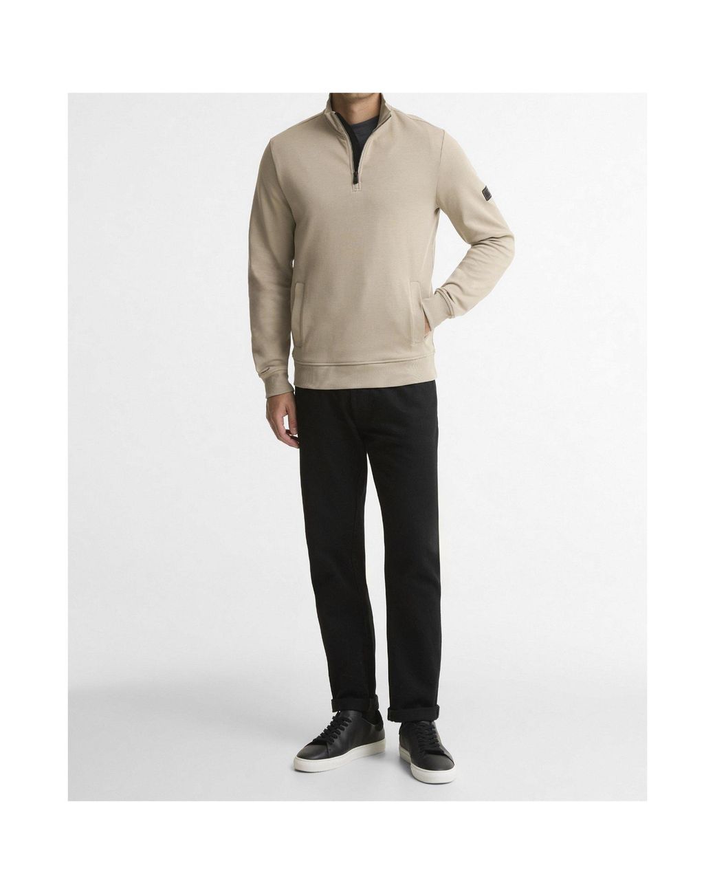 Barbour Natural Zip-Up Sweatshirt for men