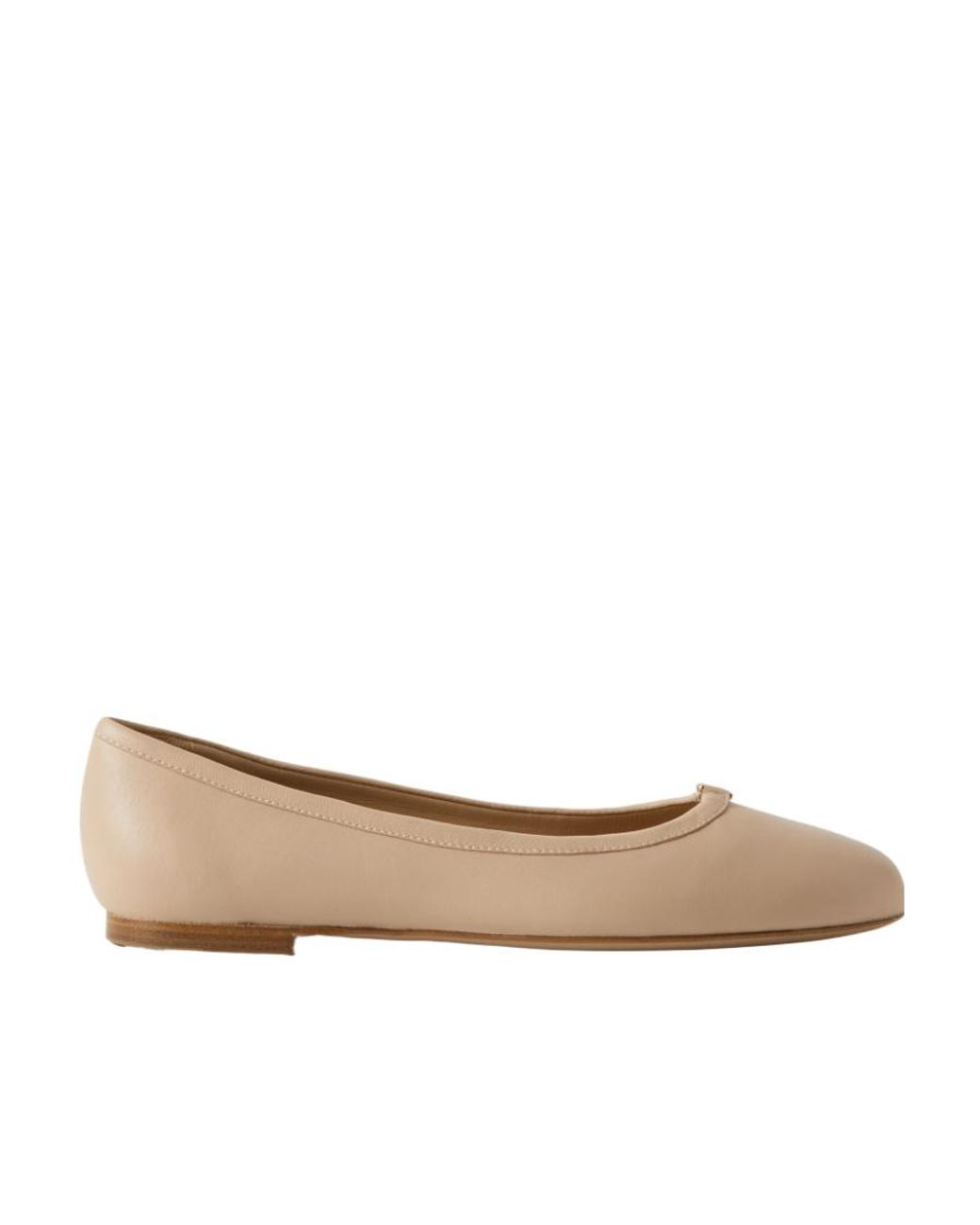 Chloé Natural Chloé Marcie Round-Toe Ballet Flats