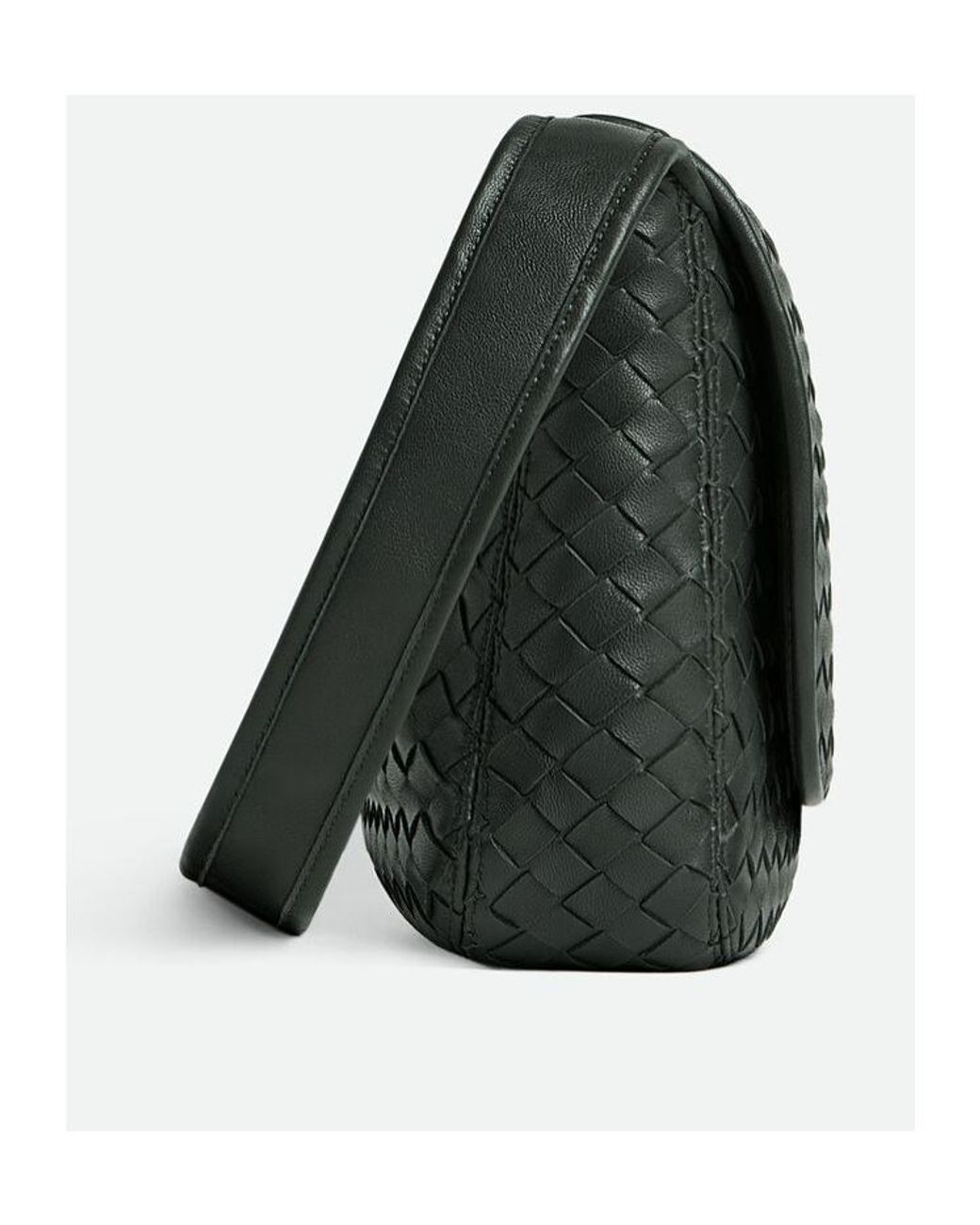 Bottega Veneta Black Veneto Flap Messenger Bag for men