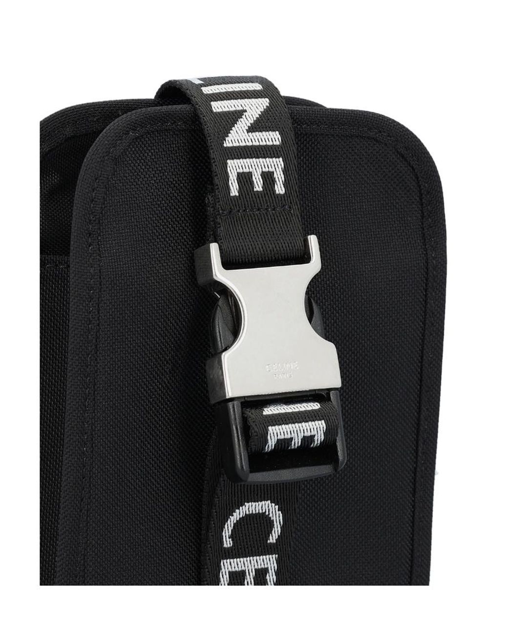 Céline Black Trekking Phone Pouch for men