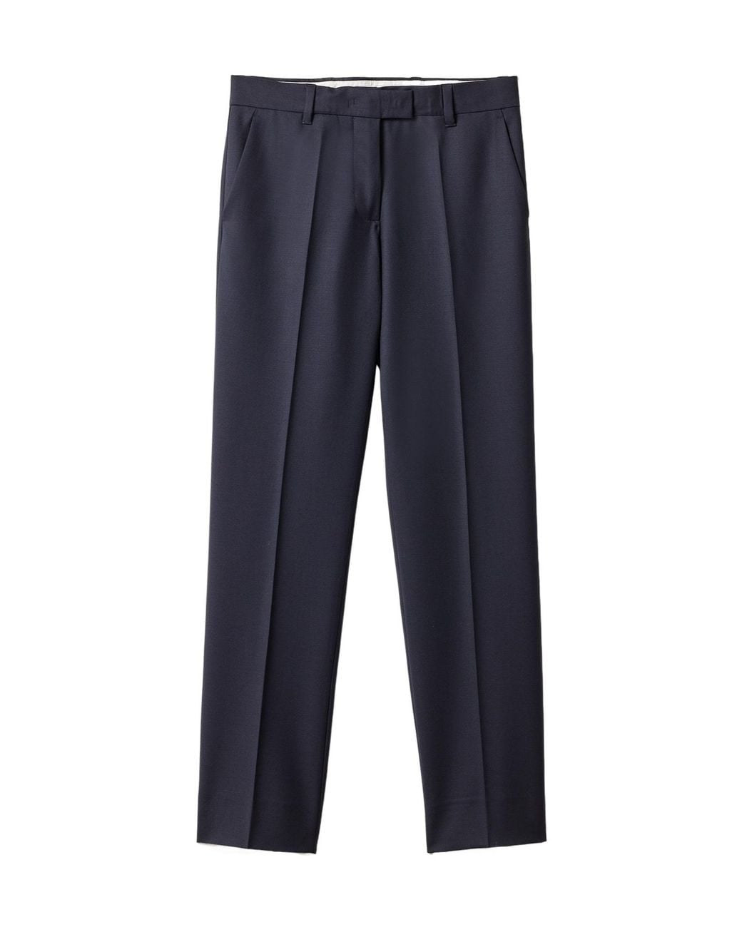 Miu Miu Blue Logo-Patch Tailored Trousers