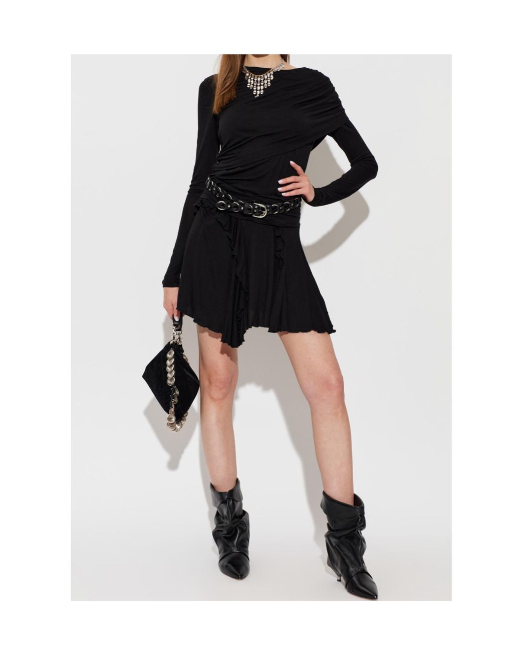 Isabel Marant Black Isabel Marant Étoile Dressi Draped Long-Sleeved Top