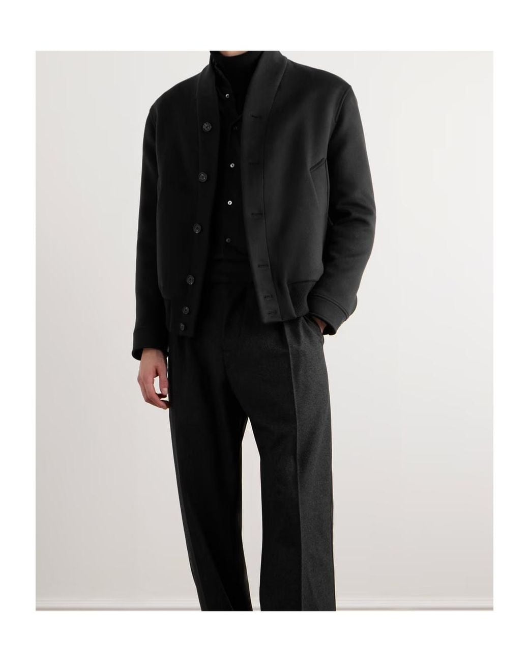 Loro Piana Black Long-Sleeved Jacket for men