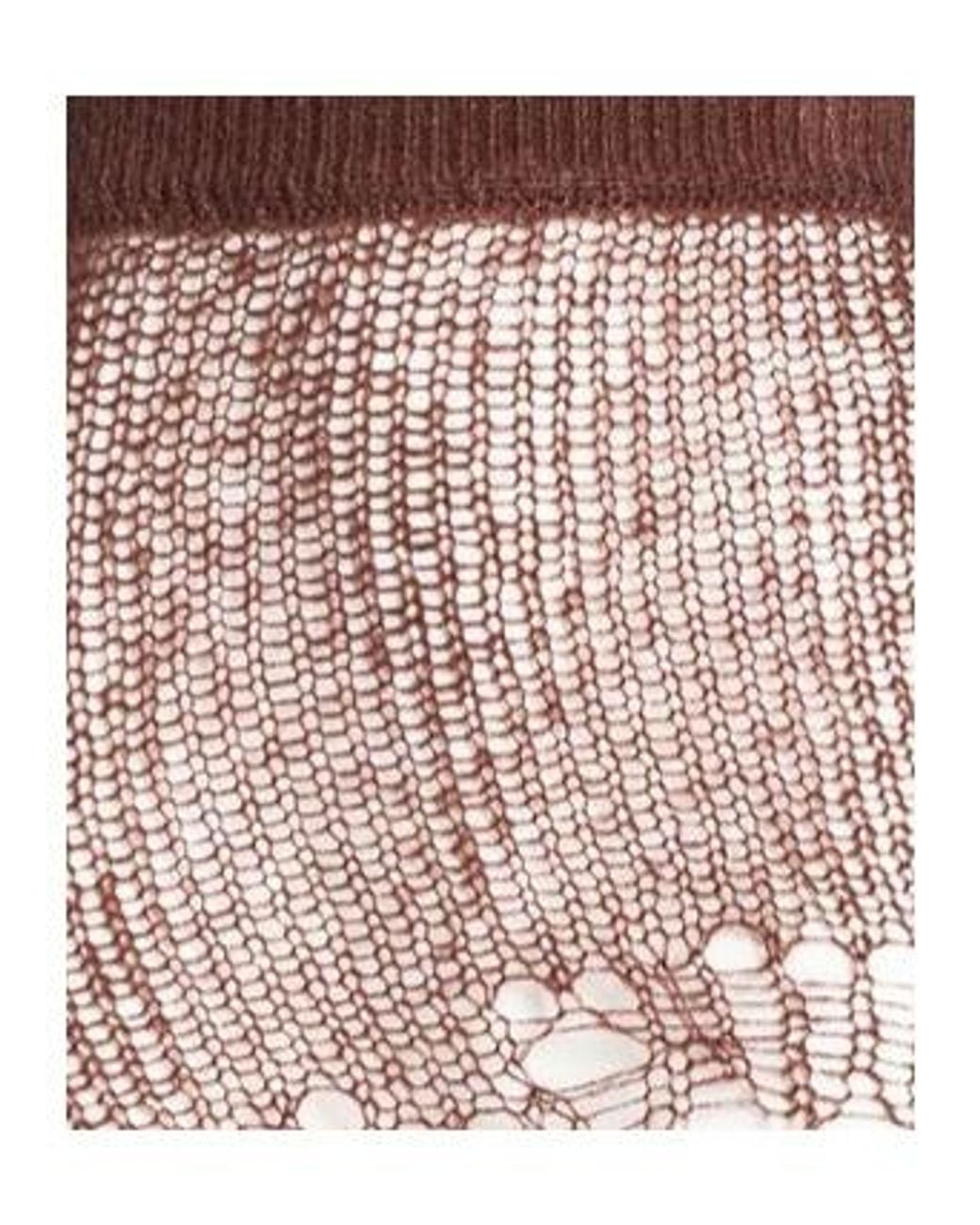 Rick Owens Natural Medium-Length Slitted Knitted Dress