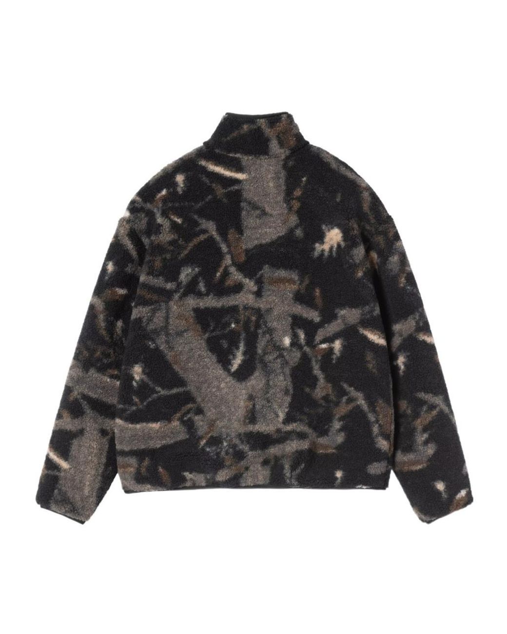Carhartt Black W' Elliot High Neck Camo Pile Pullover Jacket