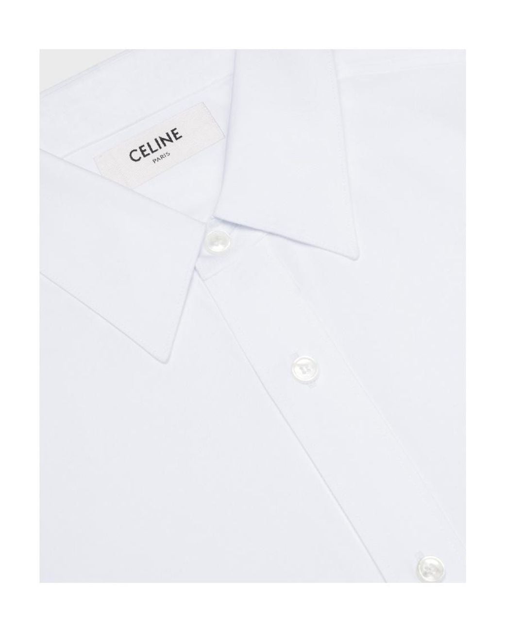 Céline White Loose Shirt for men