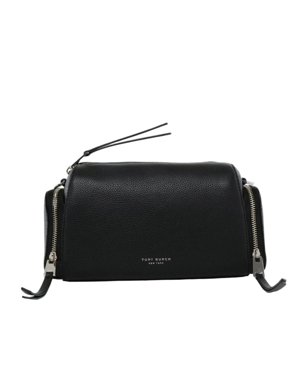 Tory Burch Black Mini Perry Voyager Grained-Leather Cross Body Bag