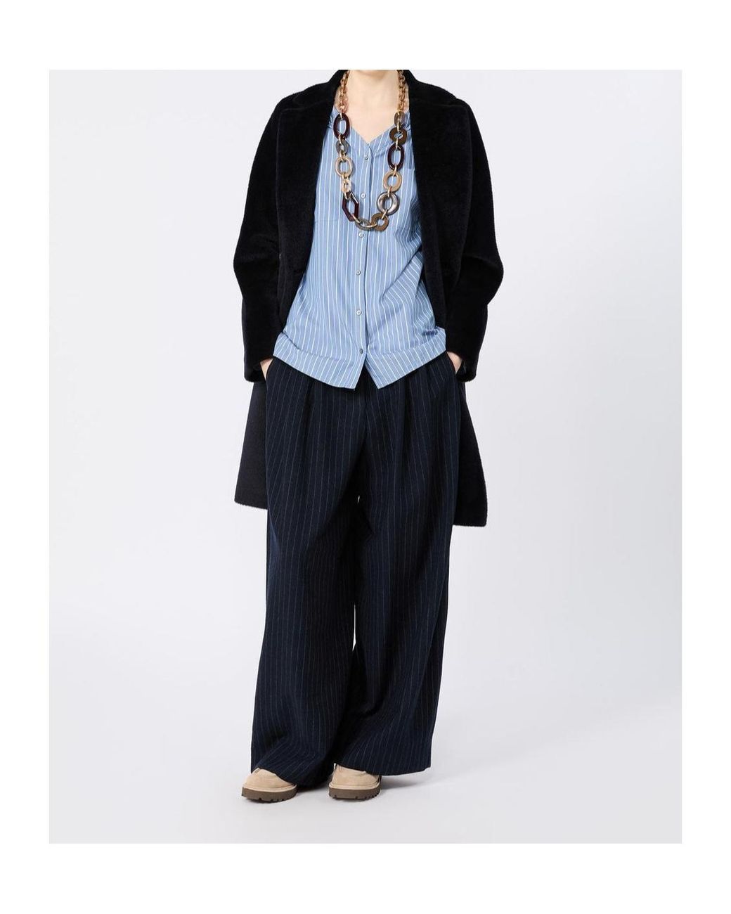 Max Mara Blue Long-Sleeved Shirt