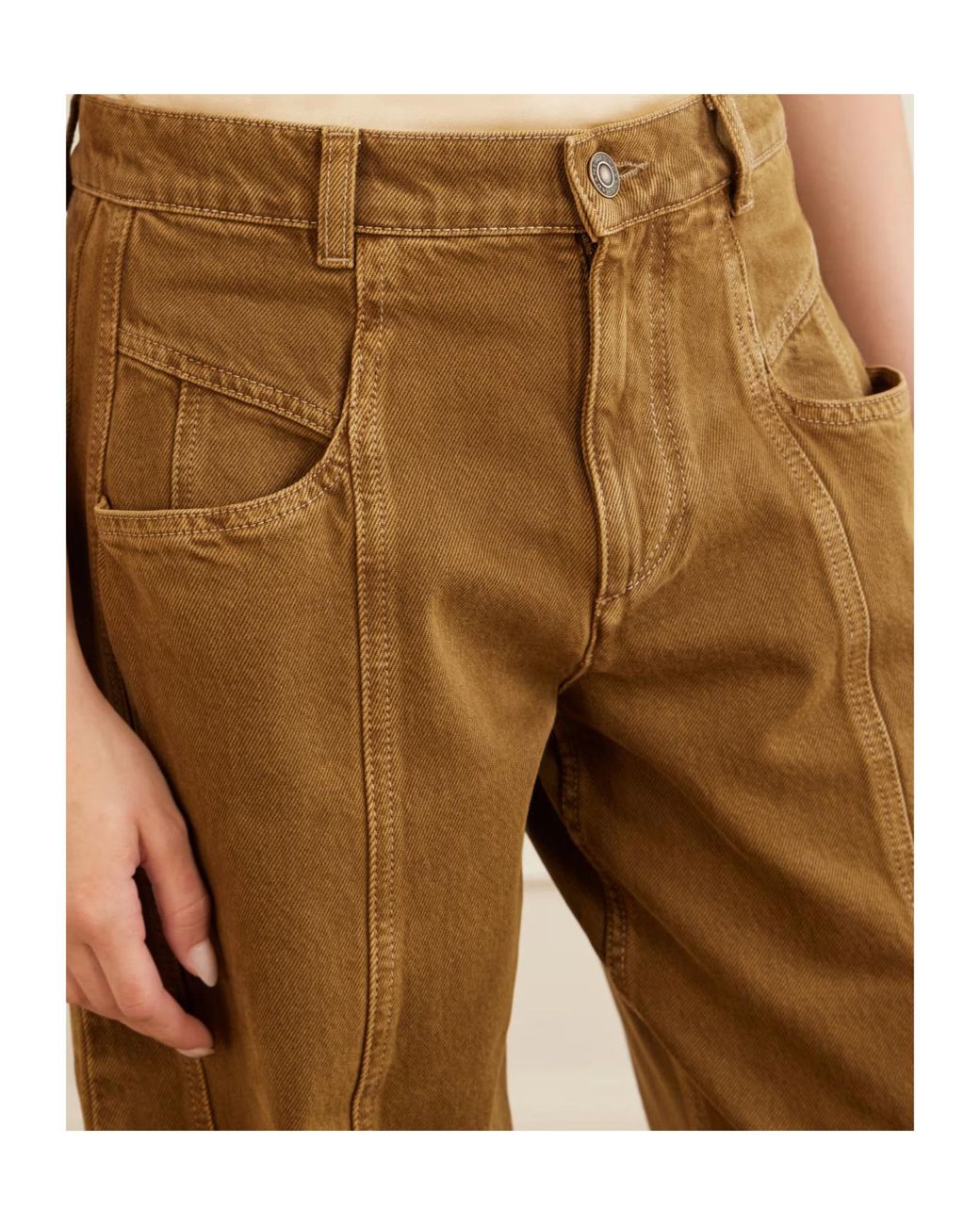 Isabel Marant Natural Leja Tapered Jeans
