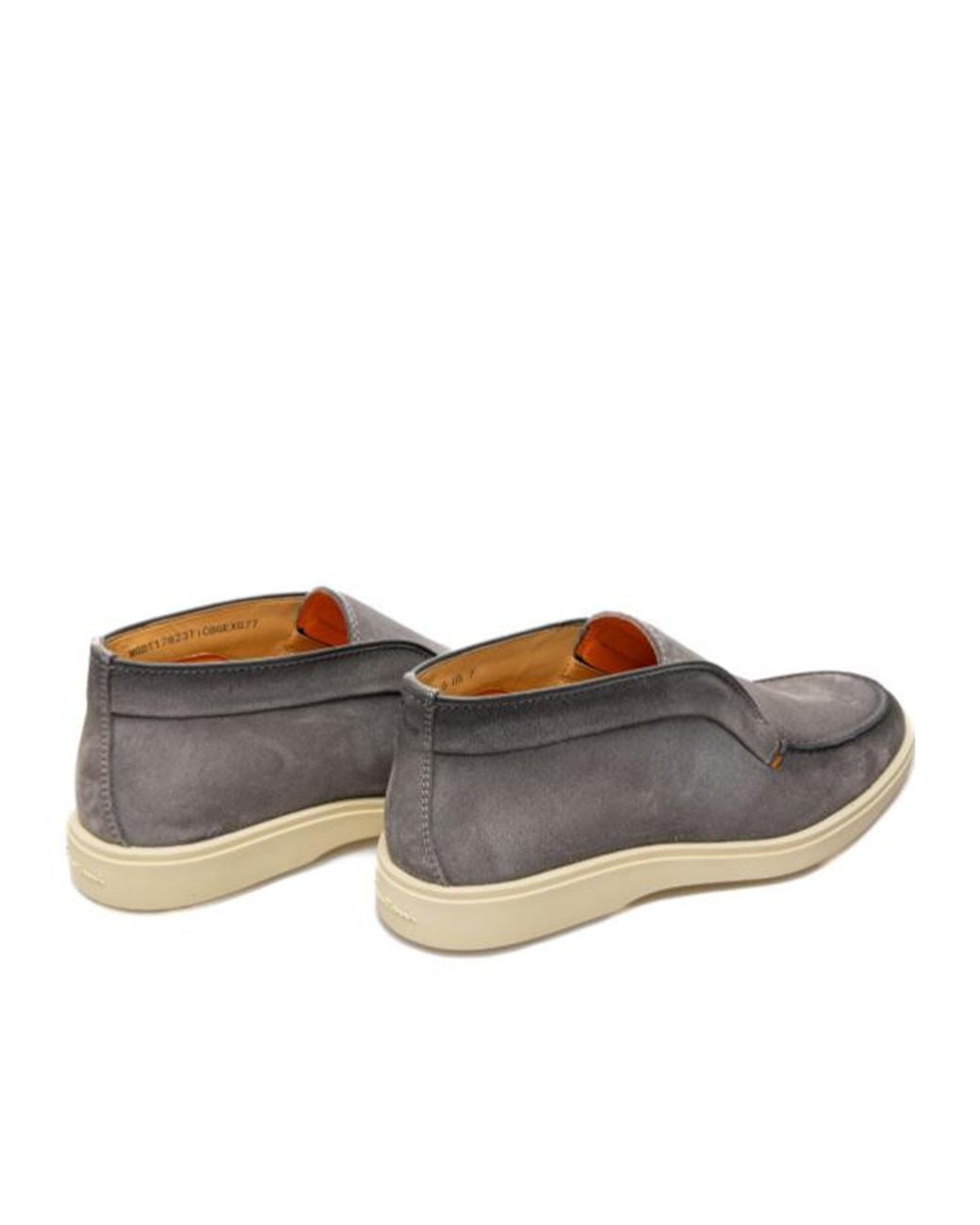 Santoni Gray Suede Desert Boots for men