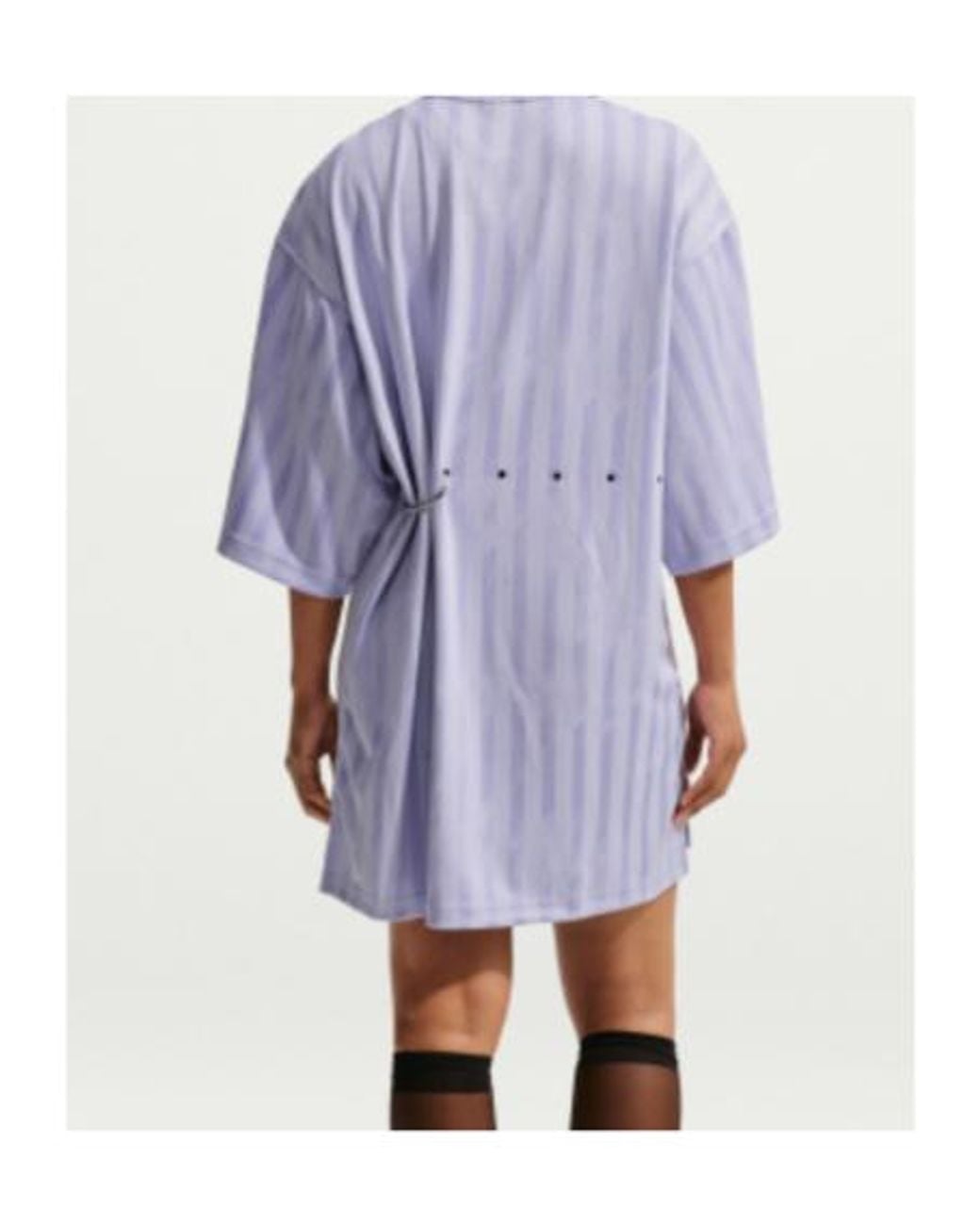 Nike Blue Runway Striped Jersey Mini Dress