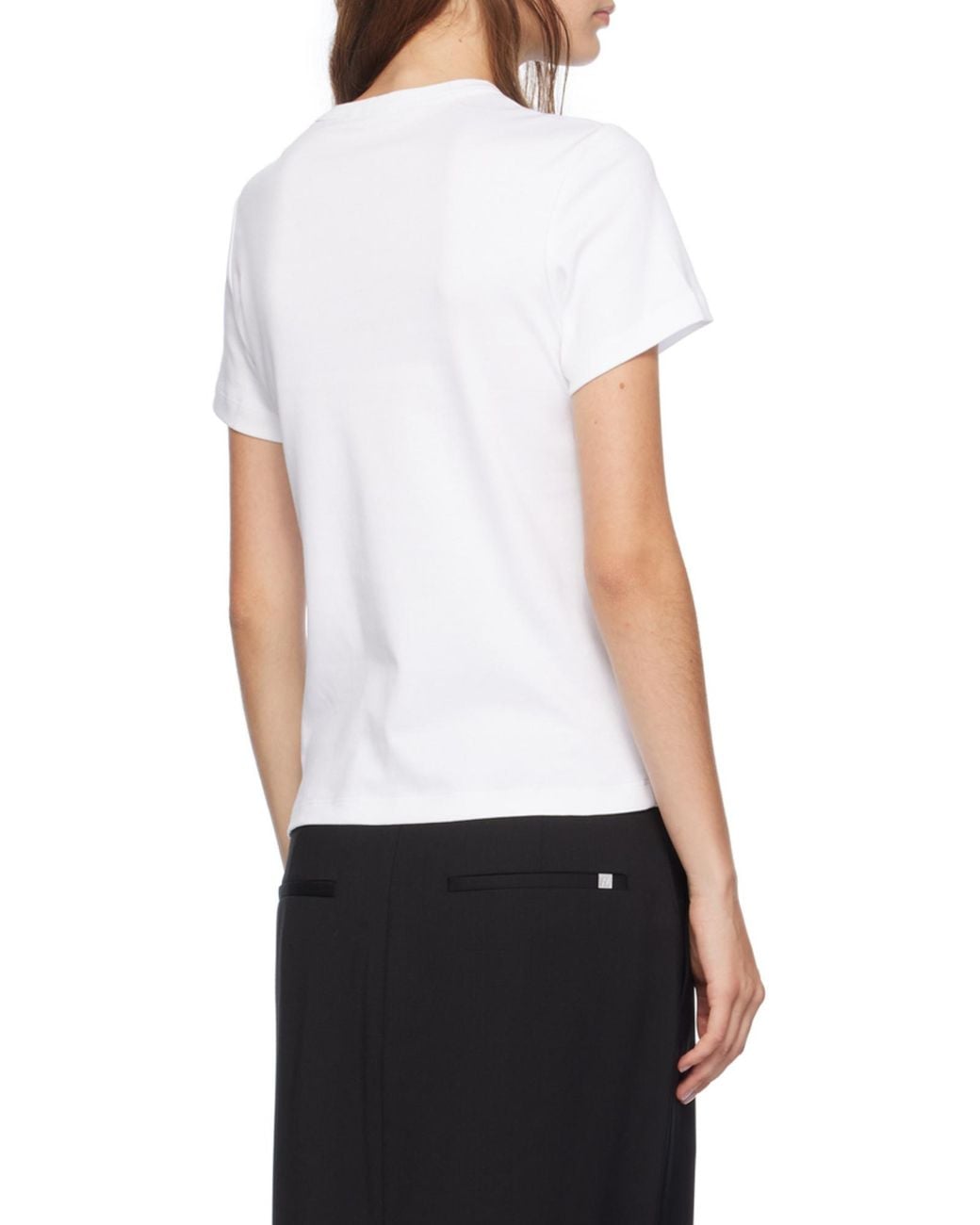 Helmut Lang White Logo-Embroidered T-Shirt