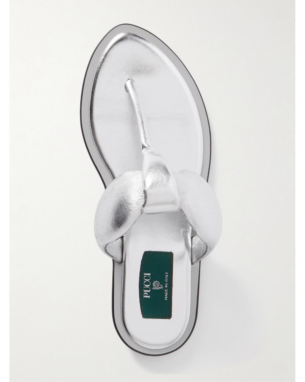 Emilio Pucci White Flip-Flops