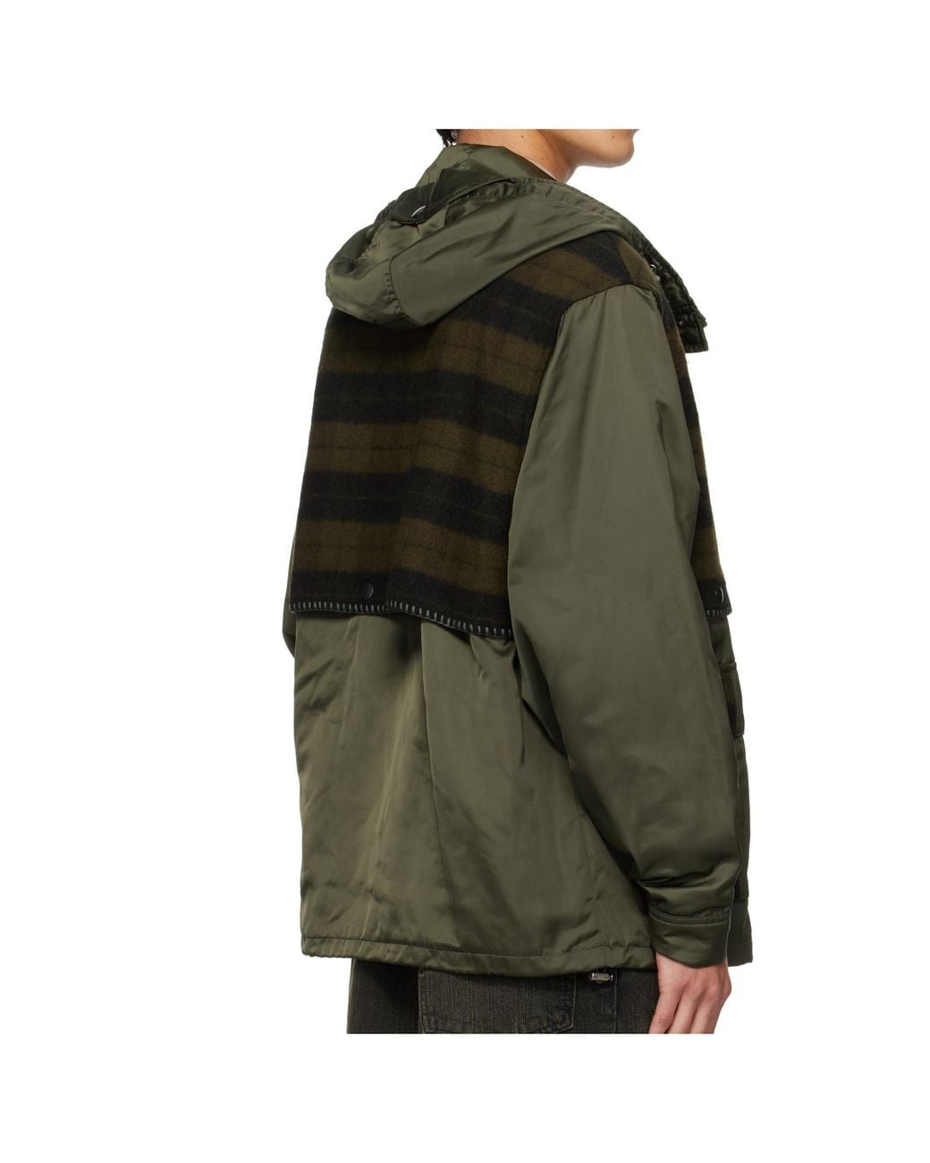 ANDERSSON BELL Green Check Layered Jacket for men