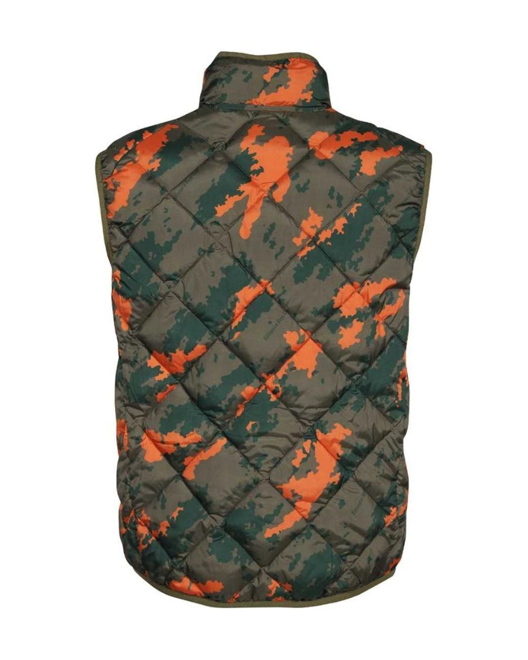 BBCICECREAM Green Quilted Zip Gilet for men