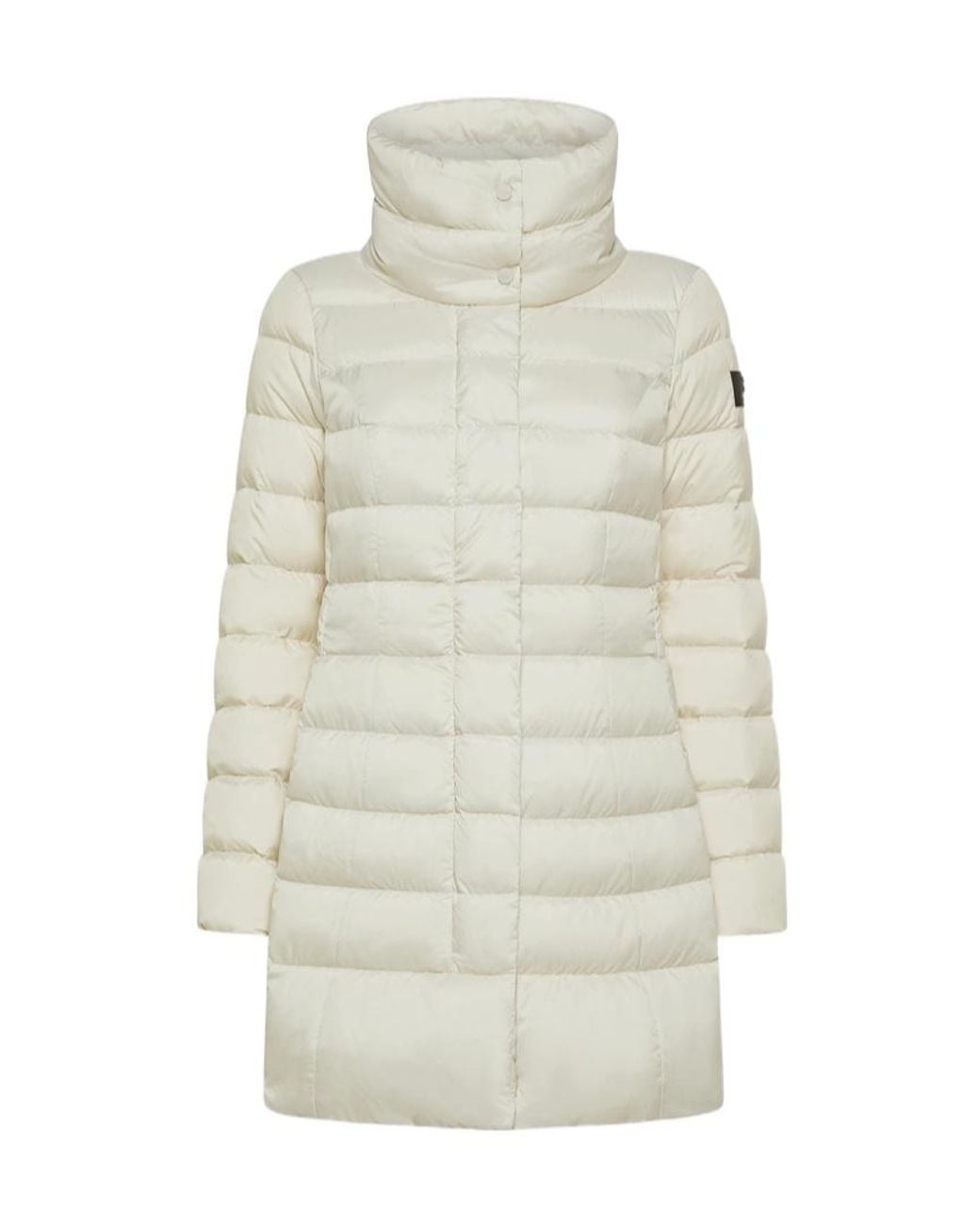 Peuterey White Sobchak Mqn High Collar Down Jacket