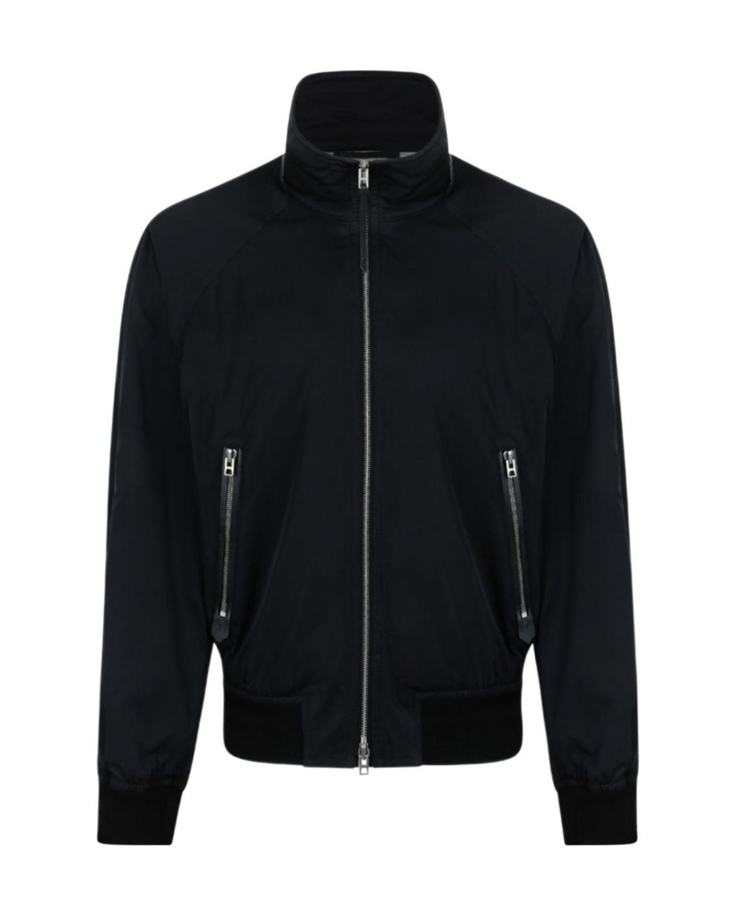 Tom Ford Black High Neck Zip-Up Jacket for men