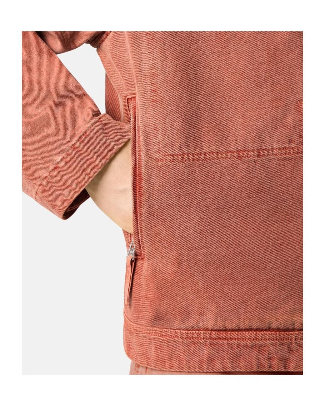 Stone Island Red Hooded Jacket With Multiple Pockets for men