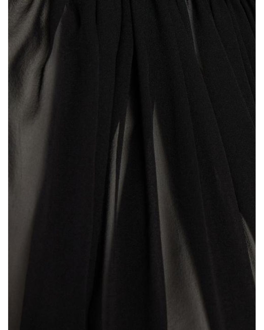 Khaite Black Durer Ruffled Silk Shirt