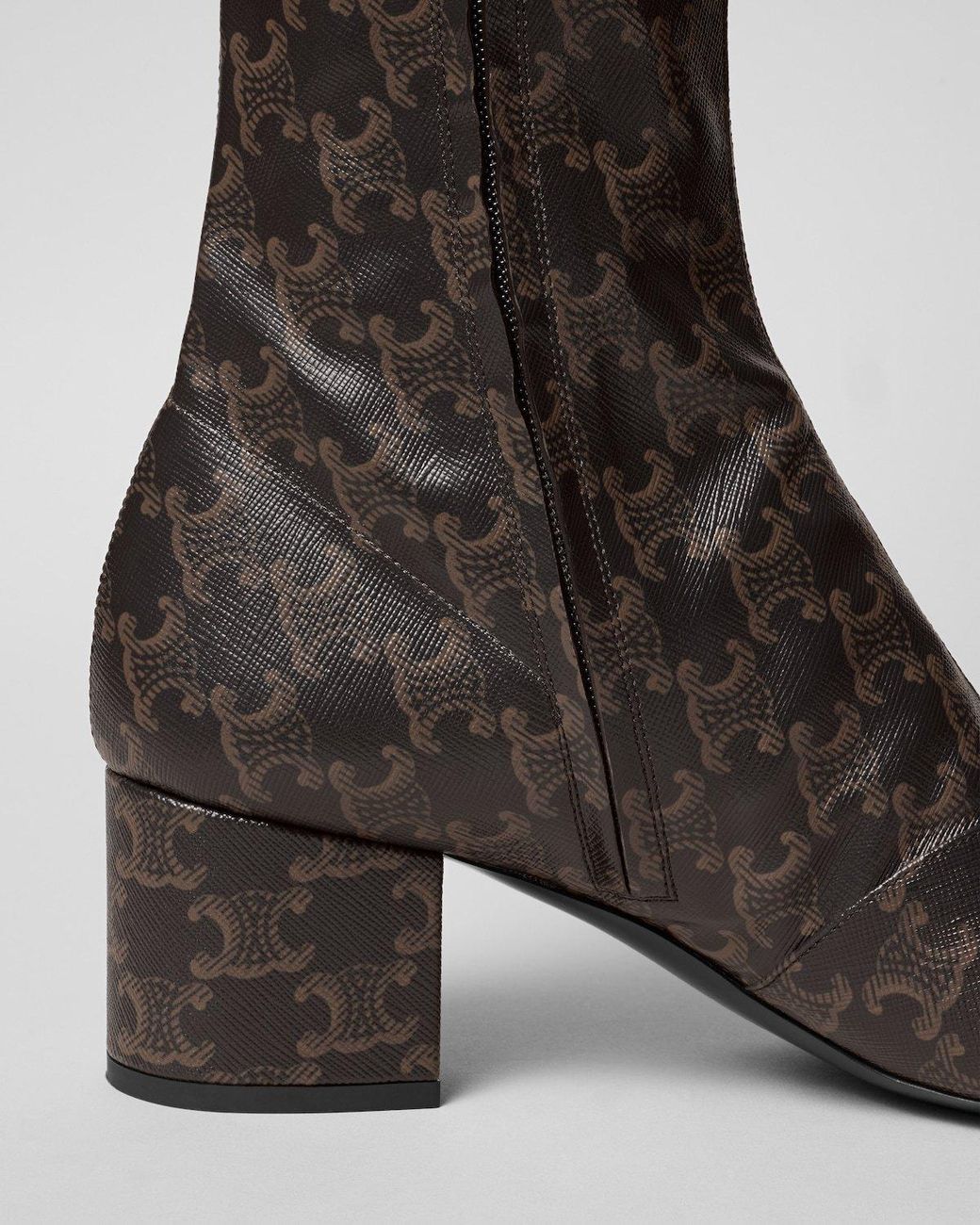 Céline Brown Over-The-Knee Stretch Boots