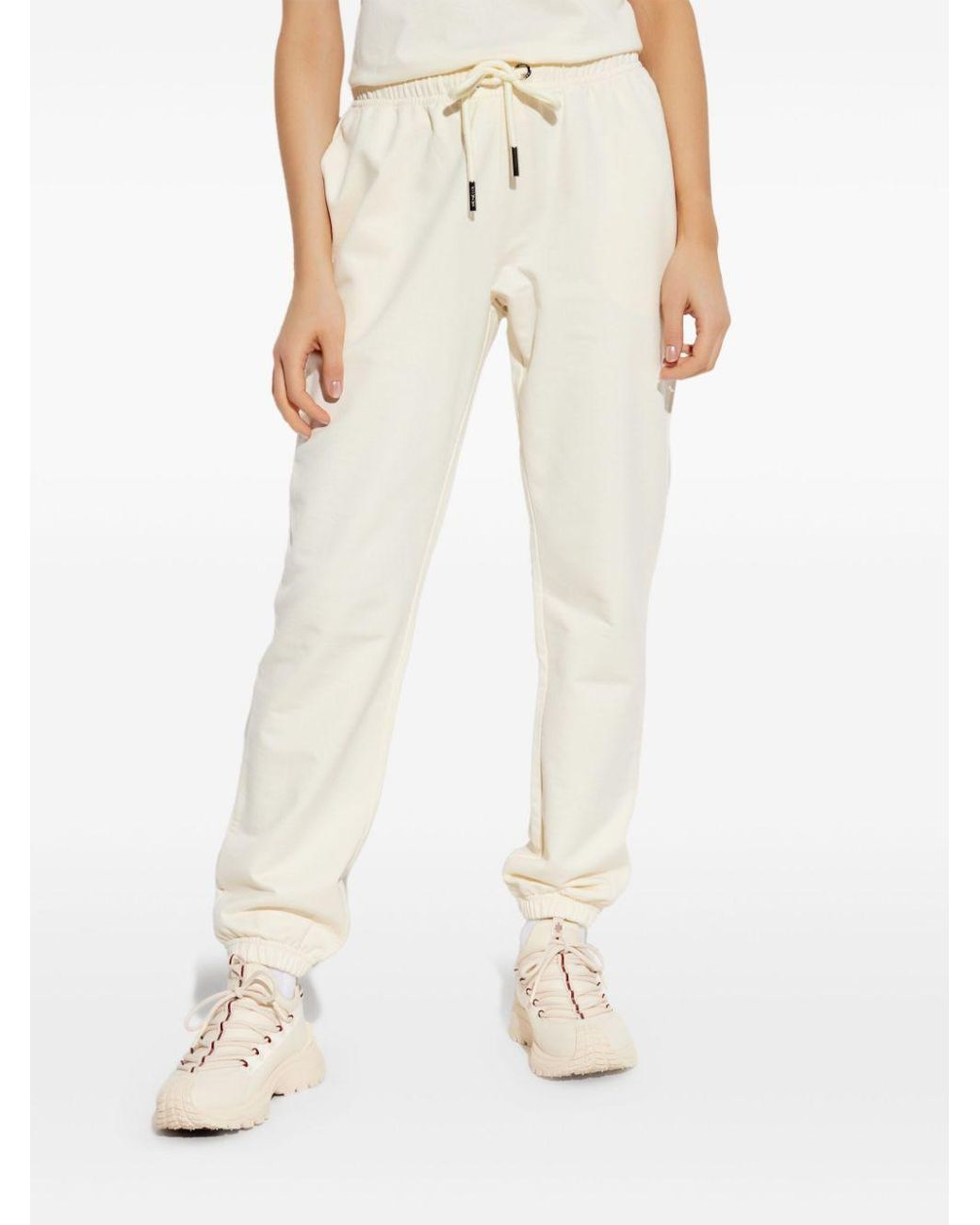 Moncler Natural Logo Patch Drawstring Sweatpants