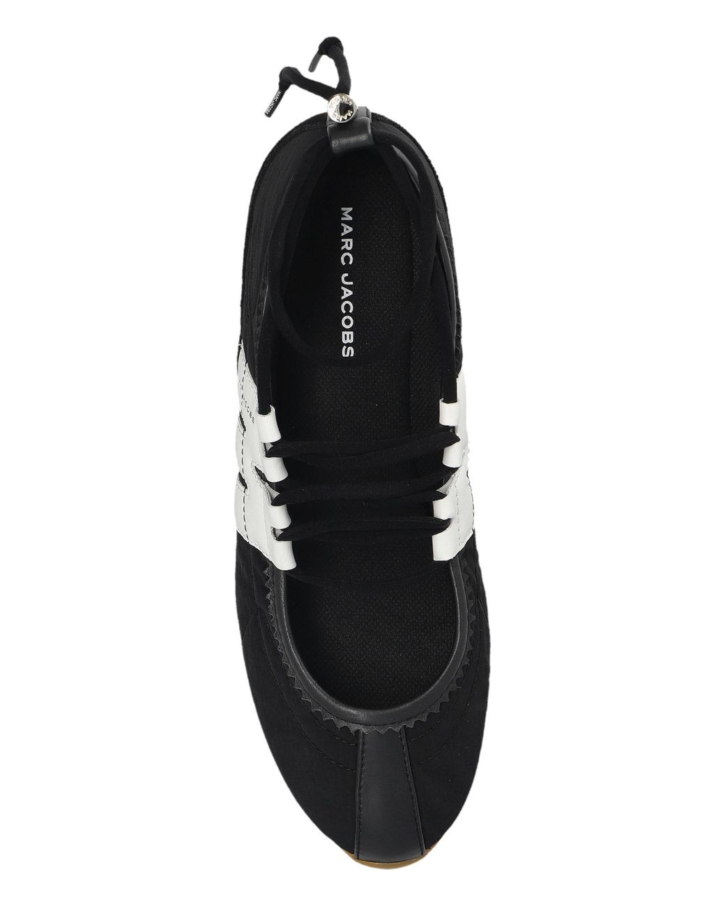 Marc Jacobs Black Logo Printed Ballet Flats