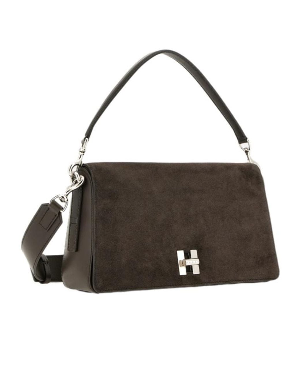 Hogan Black H-Turn Flap Bag