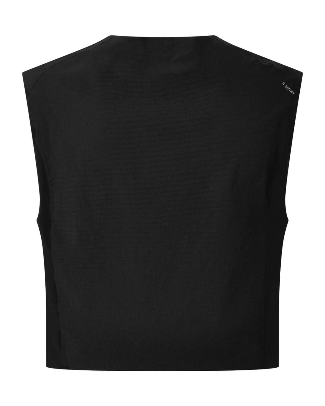 Satisfy Black Lightweight Breathable Running Tank Top for men