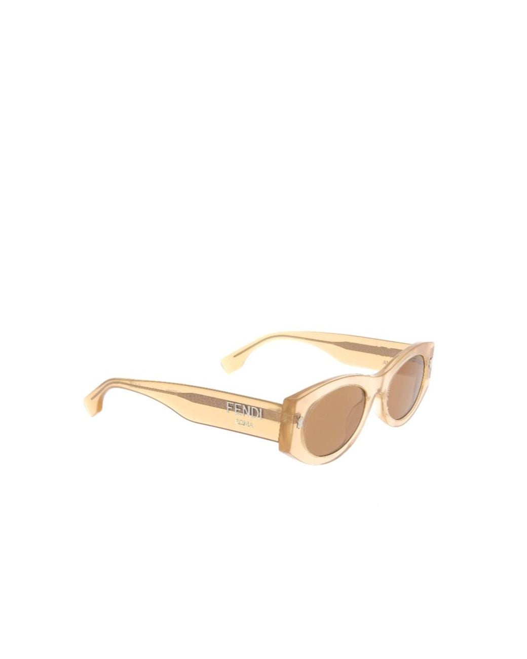 Fendi Natural Eyewear Oval Frame Sunglasses