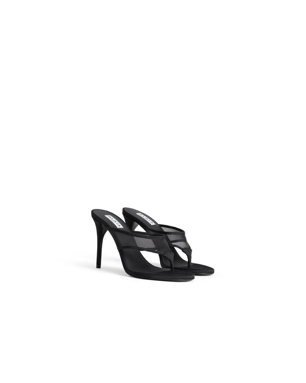 Alaïa Black Thong High-Heeled Sandals