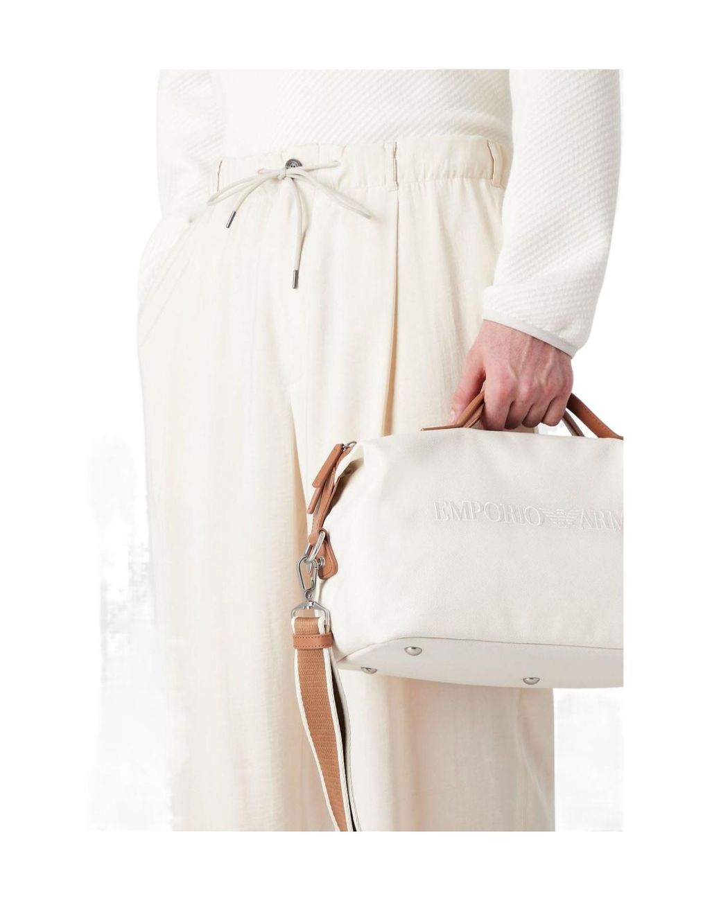 Emporio Armani White Casual And Simple Pants for men