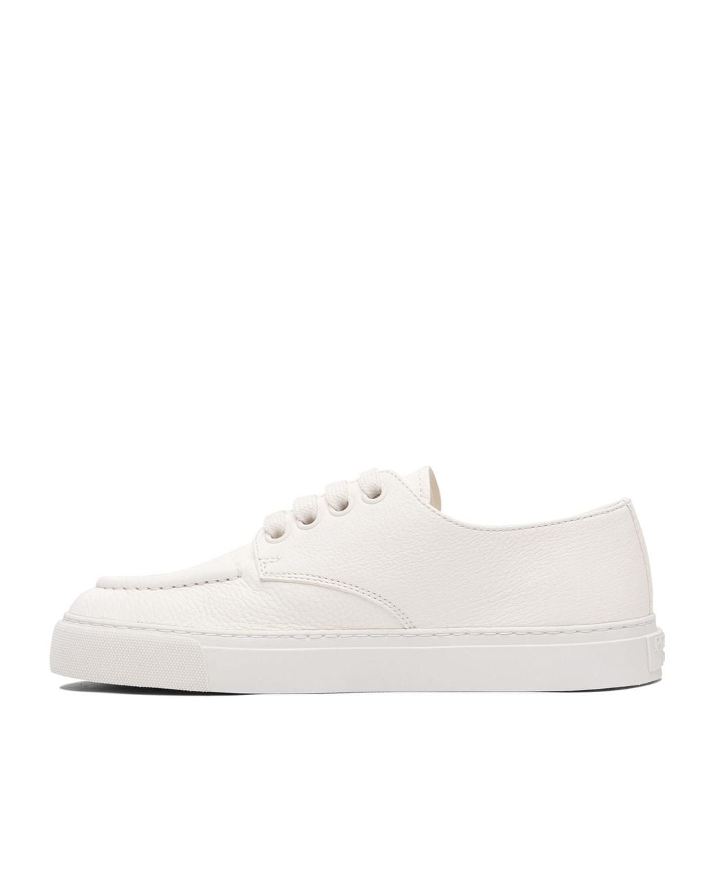 Prada White Leather Sneakers for men