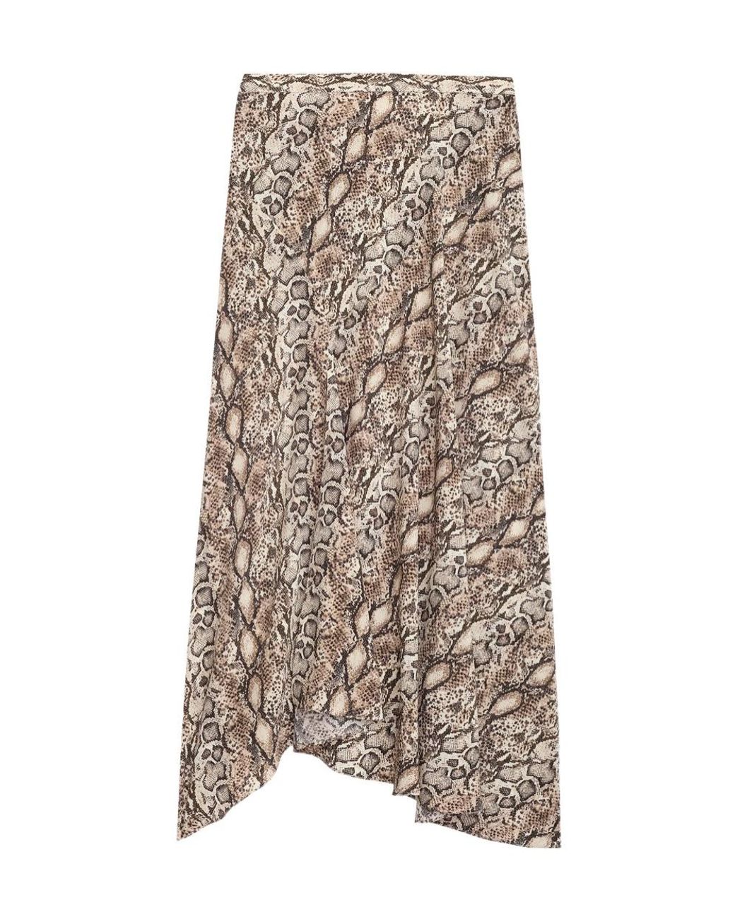 Isabel Marant Brown Sakura Printed Long Skirt
