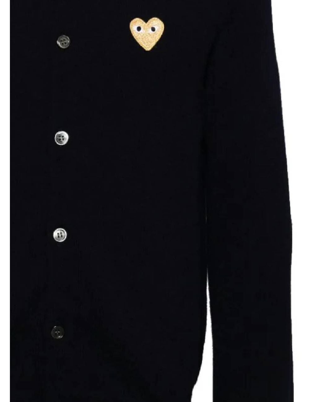 COMME DES GARÇONS PLAY Blue Comme Des Garçons Play Logo Patch Knitted Cardigan for men