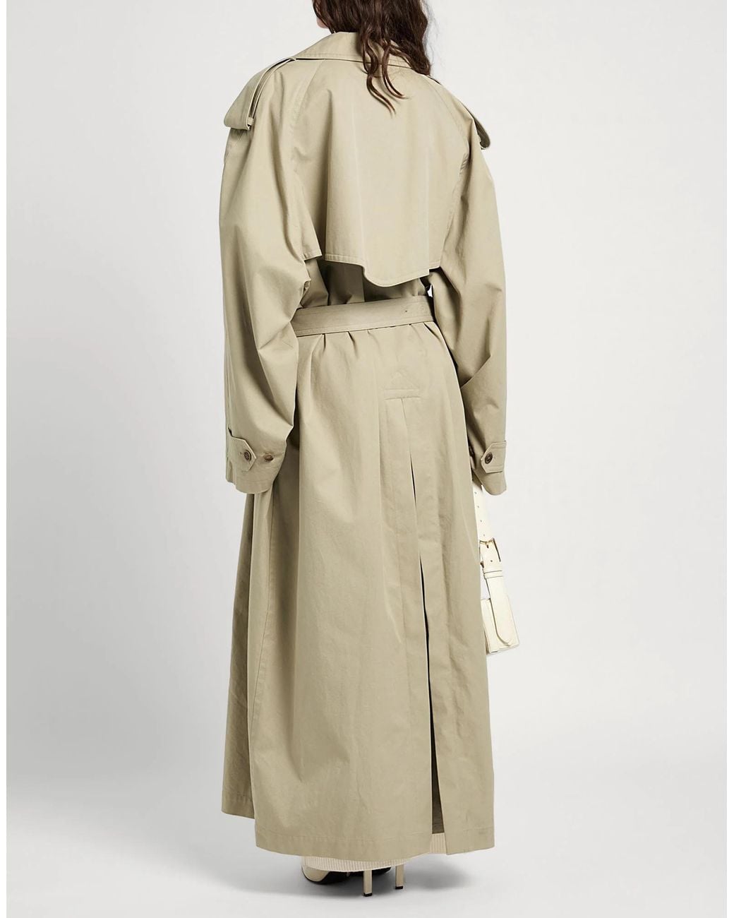 Balenciaga Natural Solid Color Trench Coat