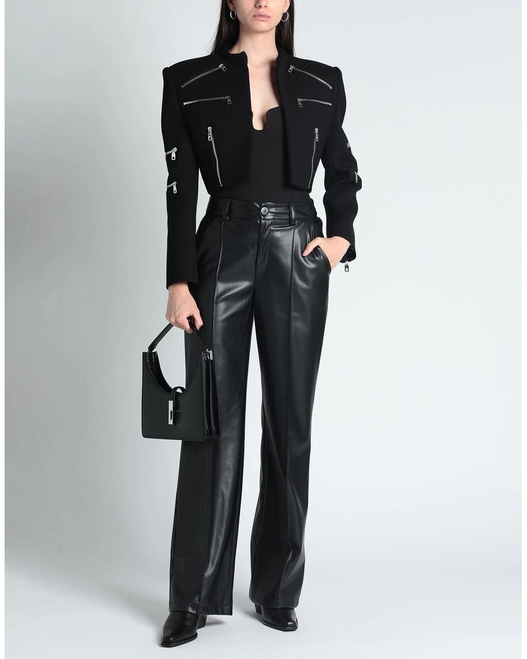 Dolce & Gabbana Black Simple Solid-Color Tailored Coat
