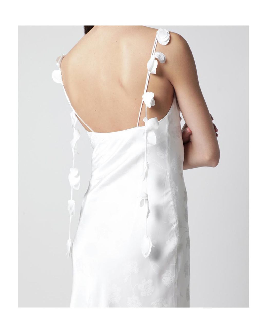 ROTATE BIRGER CHRISTENSEN White Cowl-Neck Midi Dress