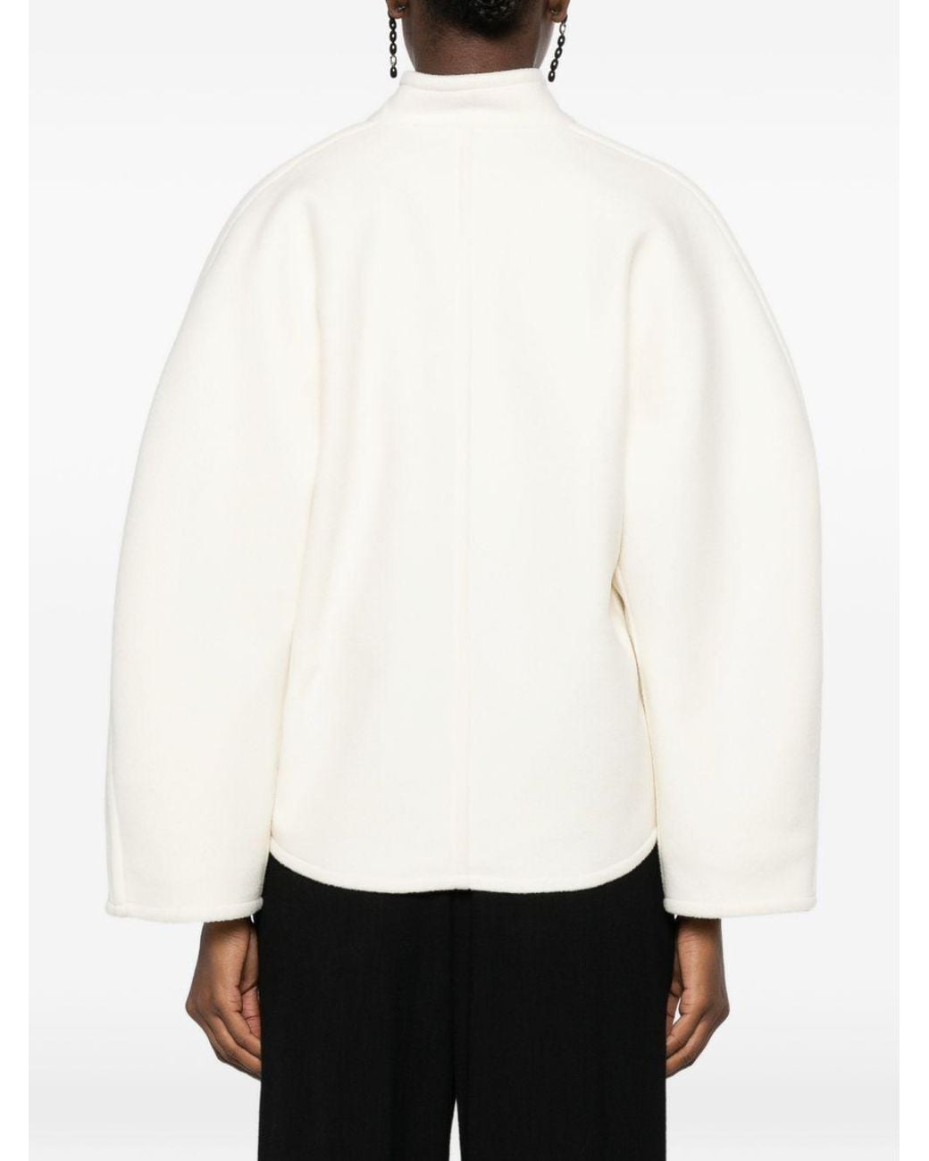 Forte_forte White Buckle-Fastening Jacket