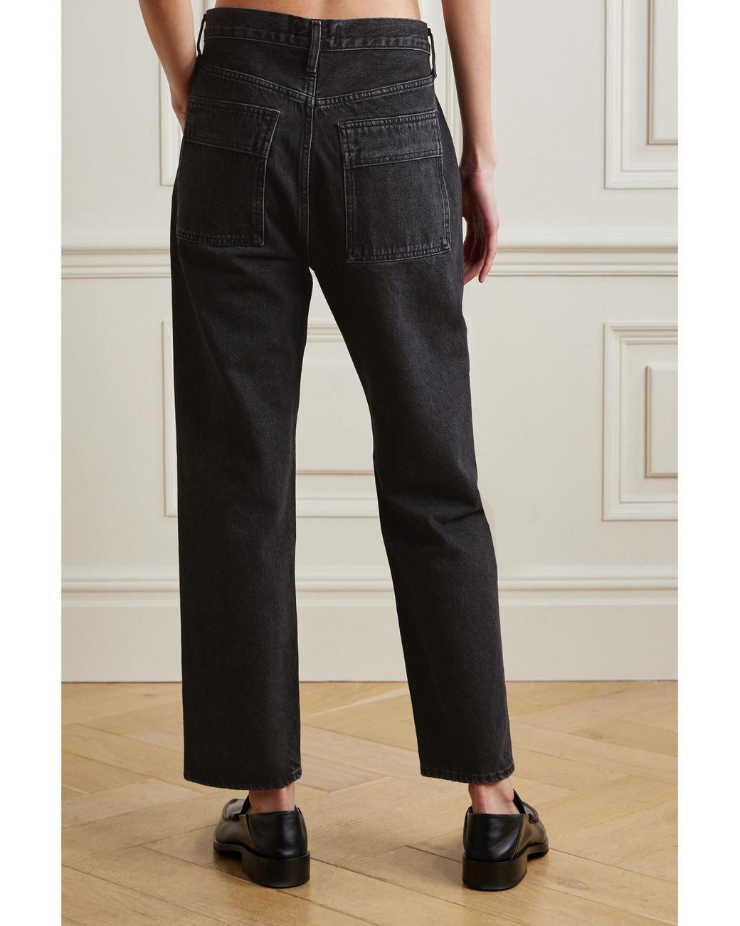 Agolde Black Straight-Leg Organic Jeans