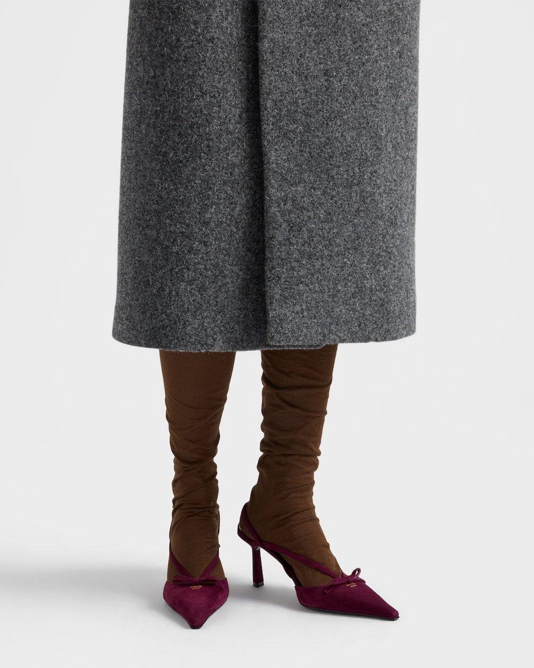 Prada Purple Suede Slingback Pumps