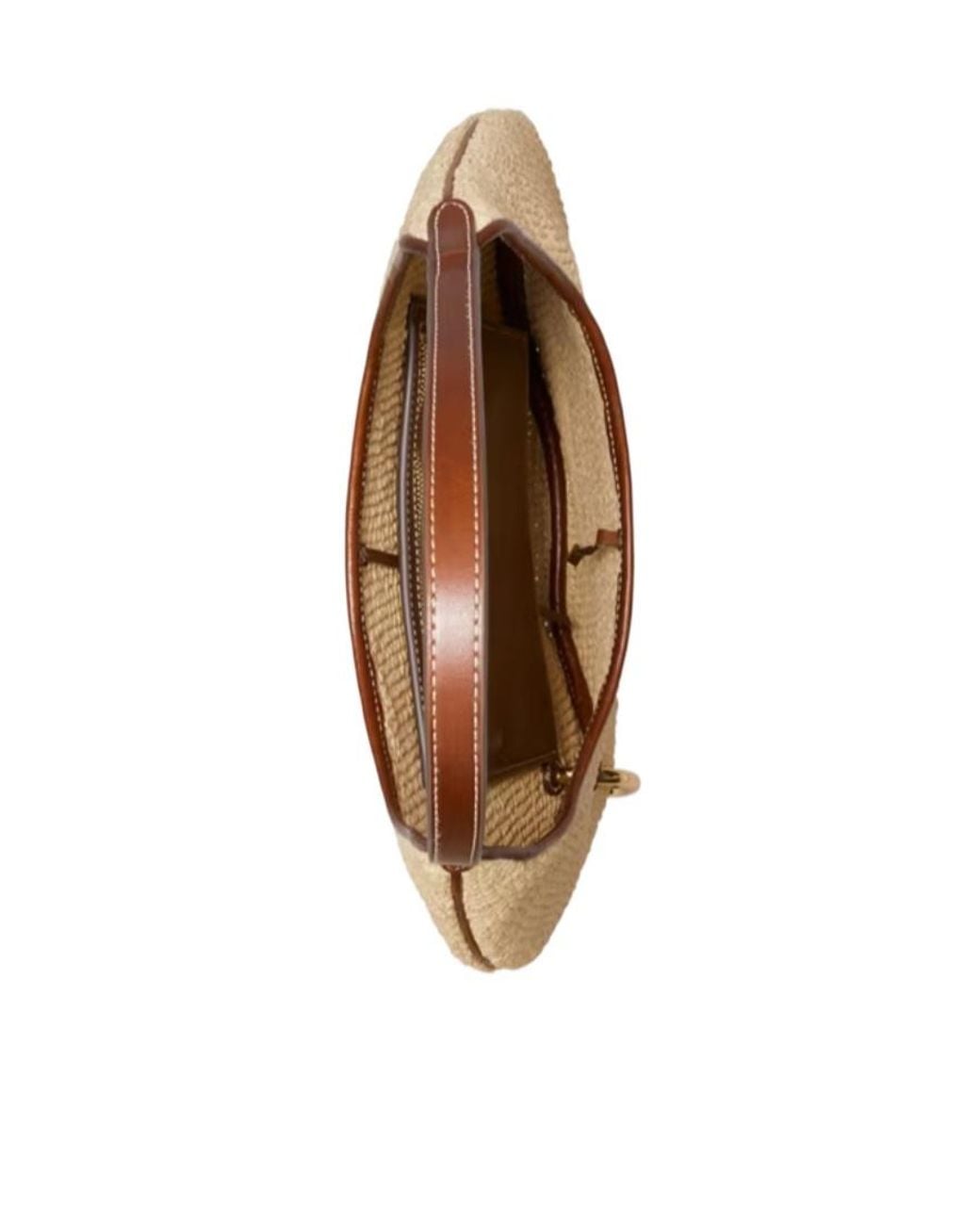 Tory Burch Natural Pierced Soft Straw Bag