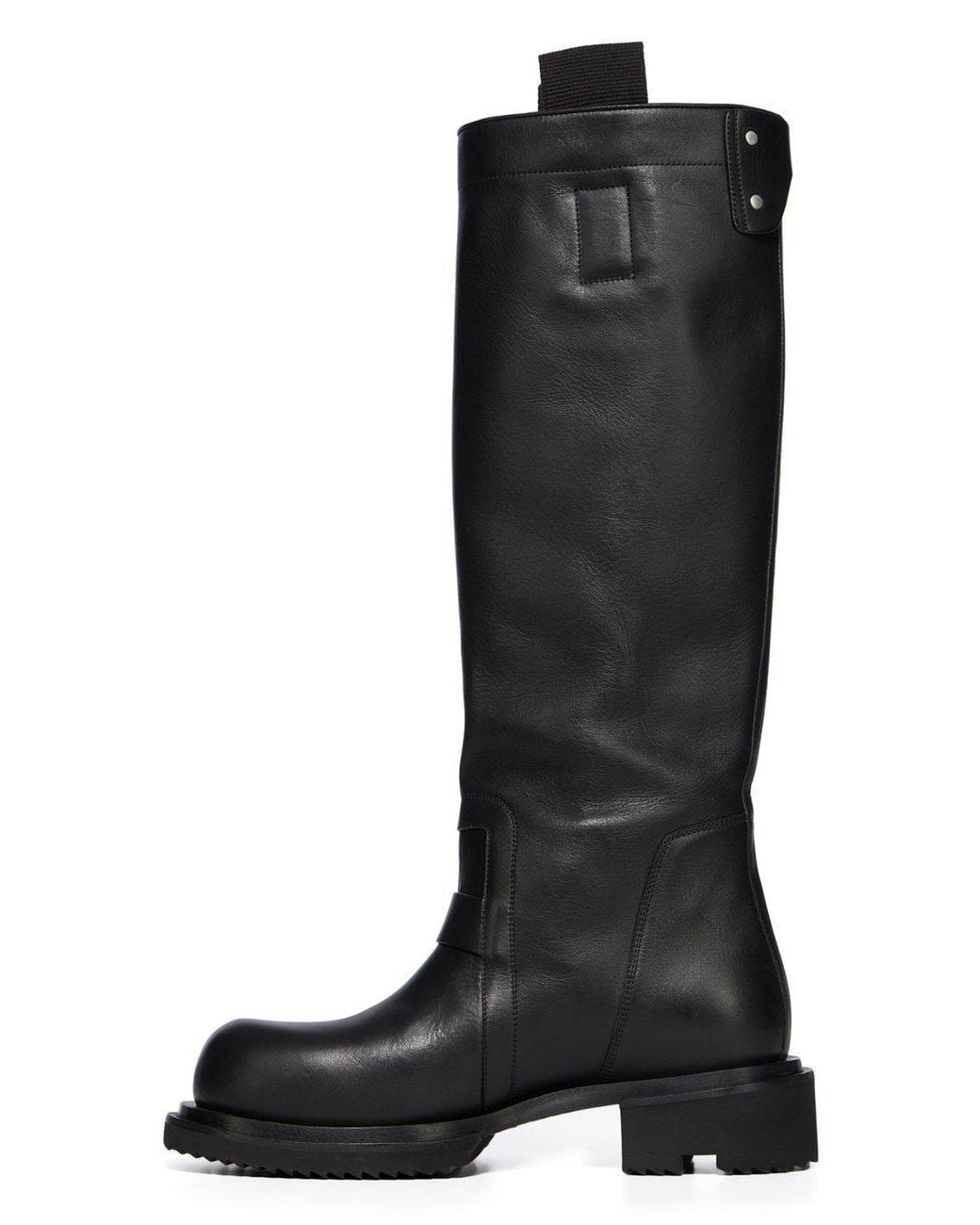 Rick Owens Black Strap-Detail Boots