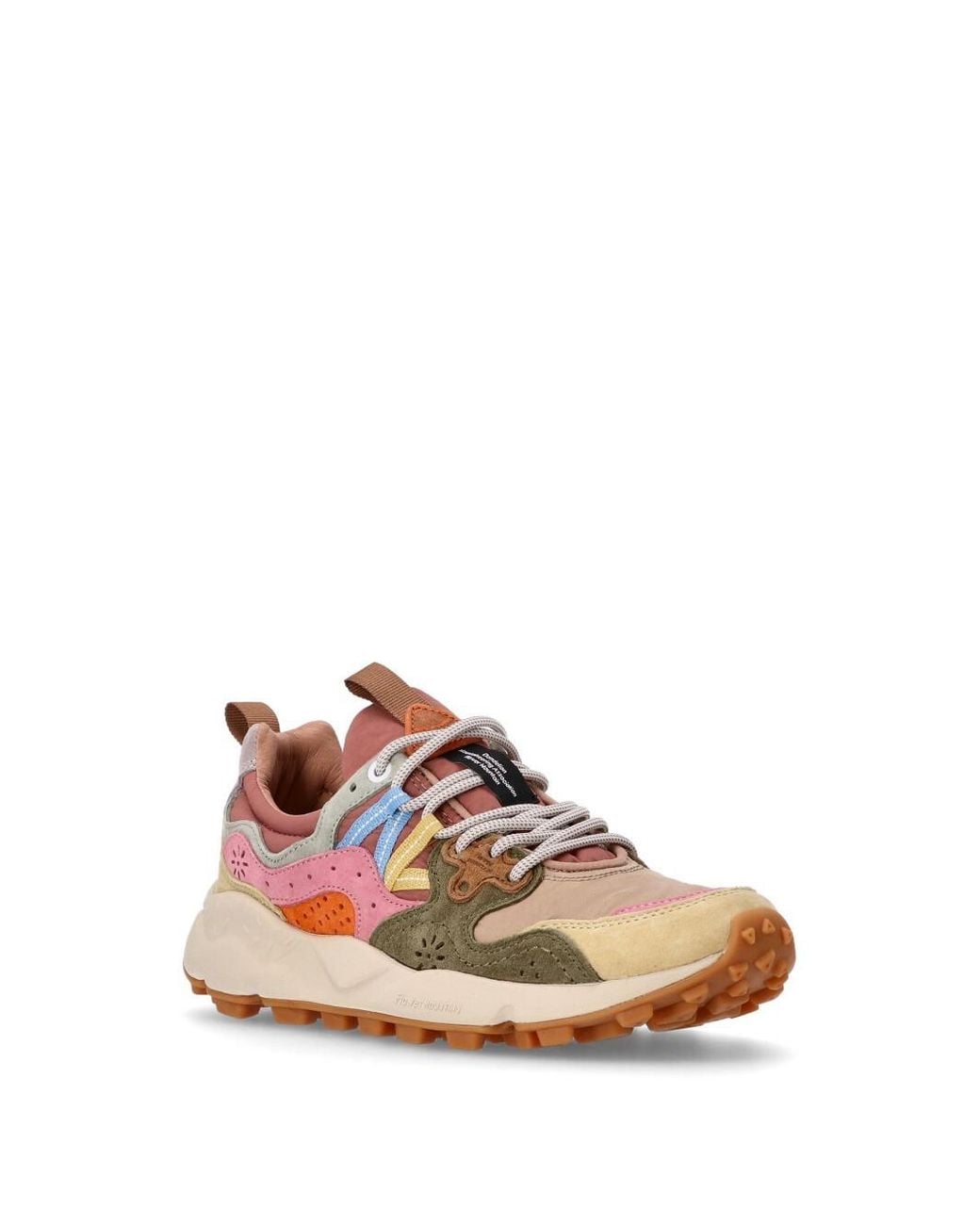 Flower Mountain Pink Lace-Up Low-Cut Casual Shoes