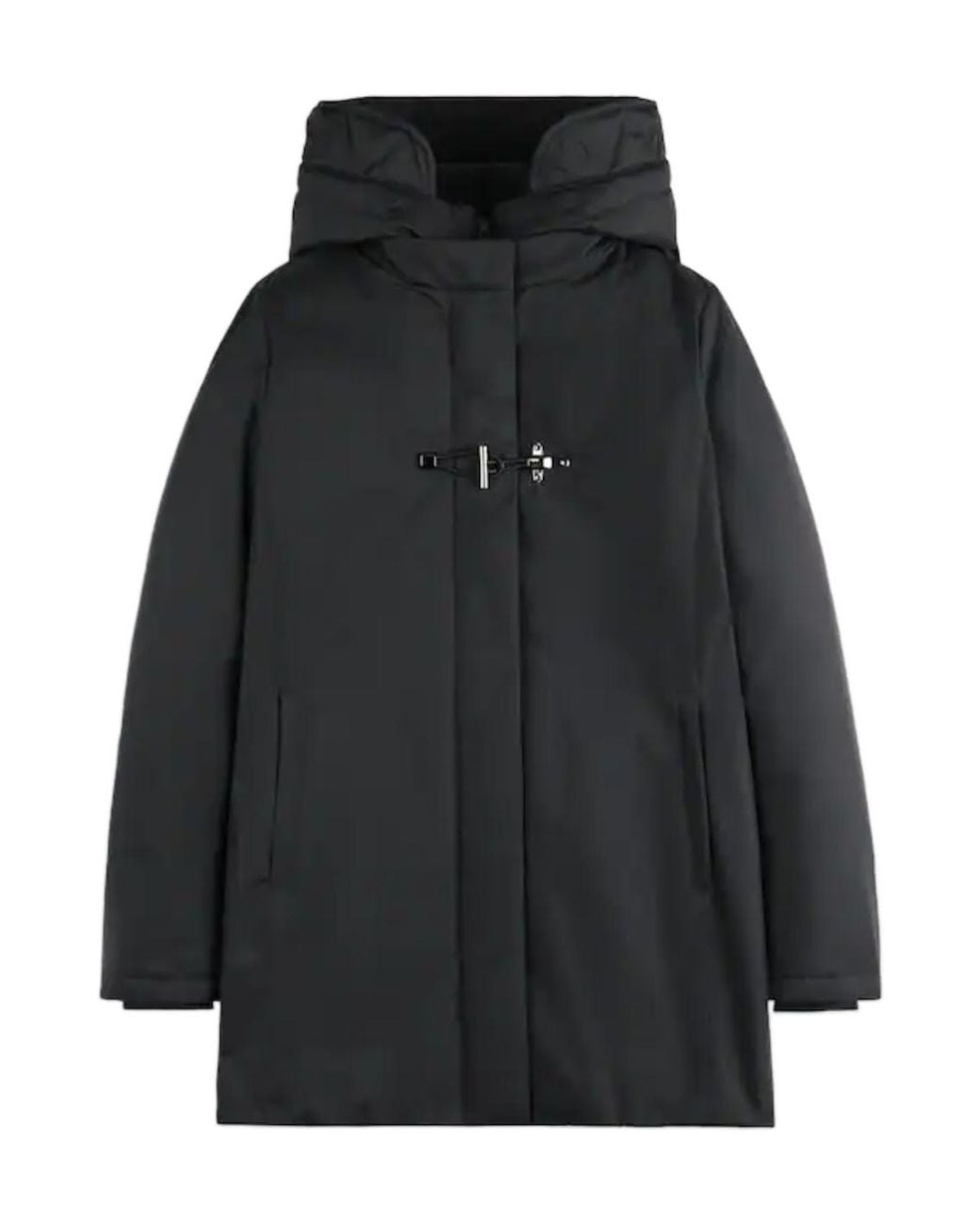 Fay Black Double Toggle Hooded Jacket