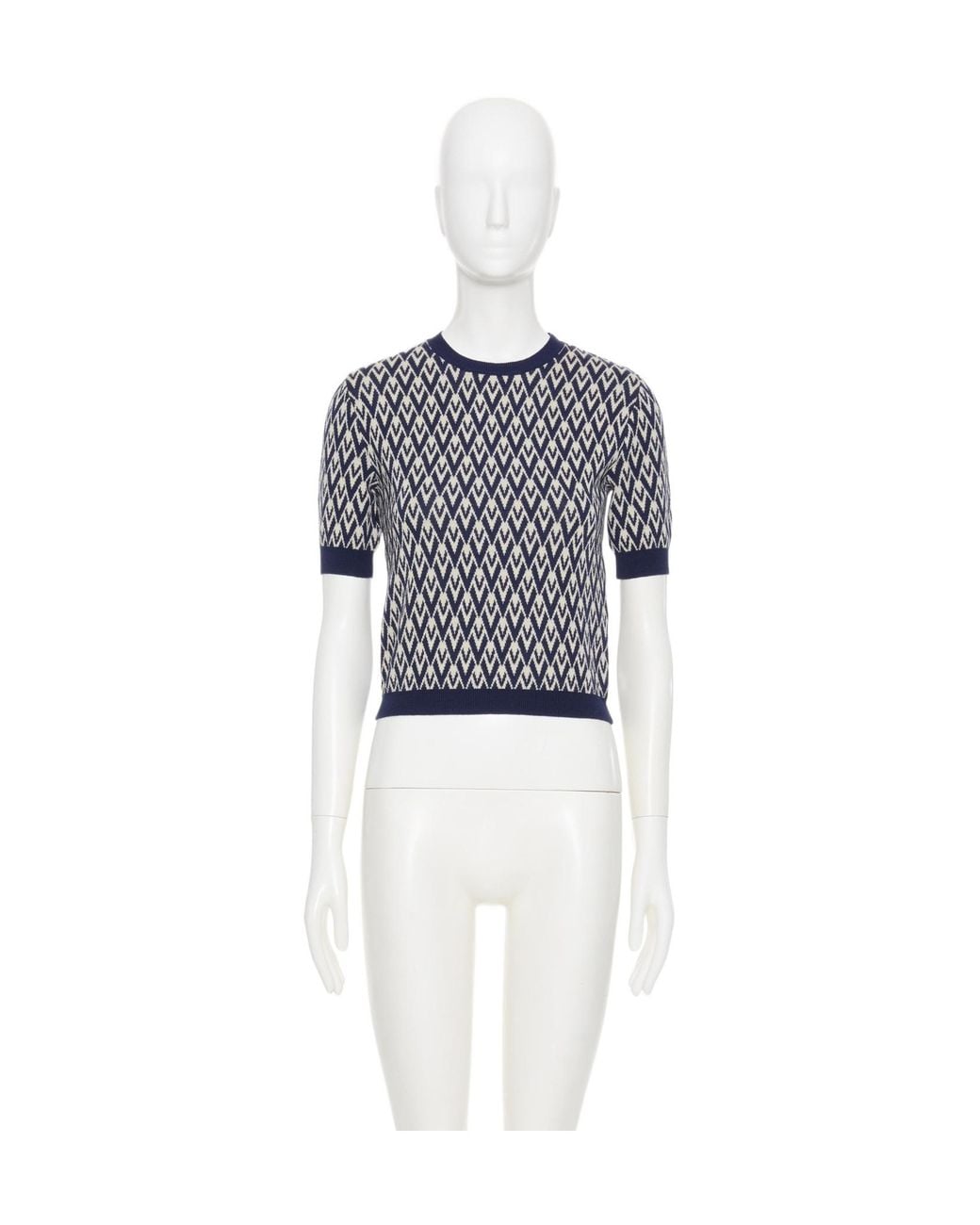 Valentino Multicolor Toute La V Jacquard Crewneck Jumper